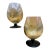 1983 Randy Strong Signed Gold Leaf Art Glass Brandy Snifters – Pair For Sale