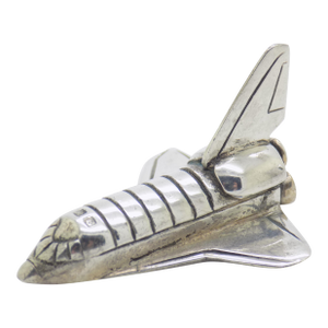 Vintage Italian Handmade Genuine Sterling Silver Space Shuttle Figurine Miniature