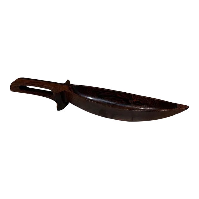1970s Souza Rio Handmade Brazilian Jacaranda Rosewood Bowl For Sale