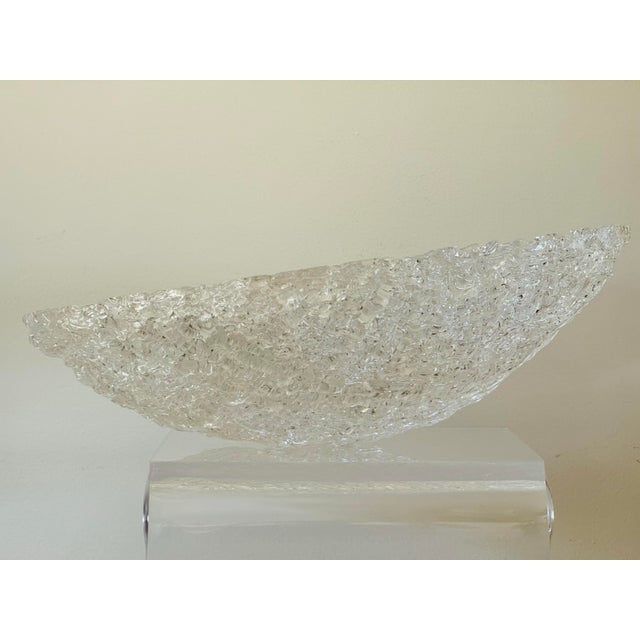 Glass Contemporary Italian Venetian-Style Webbed Glass Bowl For Sale - Image 7 of 12