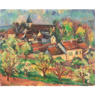 "Hungarian Landscape" by Leonid Unik, Post-Impressionist Oil For Sale