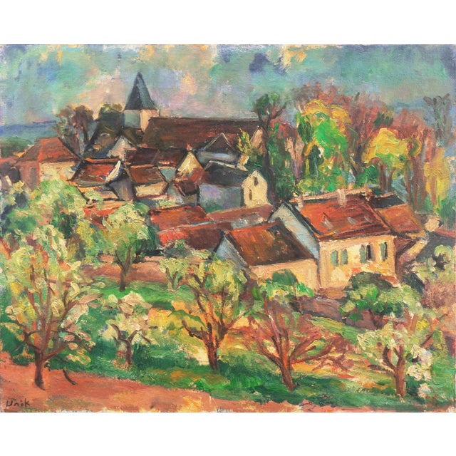 "Hungarian Landscape" by Leonid Unik, Post-Impressionist Oil For Sale