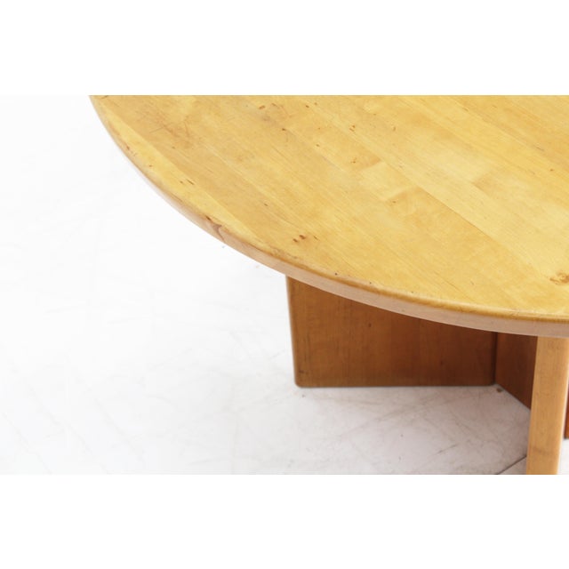 Wood Vintage Danish Round Extendable Dining Table in Wood, 1960s For Sale - Image 7 of 11