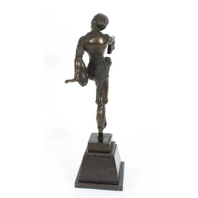 Vintage Art Deco Bronze Dancing Girl After Chiparus, Mid 20th Century For Sale - Image 9 of 16