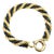 18k Yellow Gold Rope Bracelet With Blue Sapphire Accents For Sale