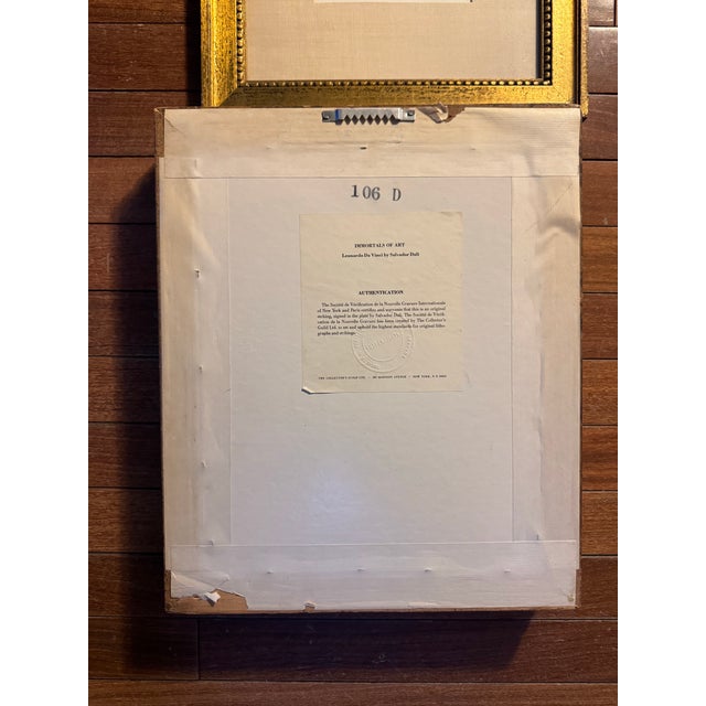 Salvador Dalí “Immortals of Art” Etchings – Set of 4 Framed Prints – Giltwood Frames – 20th Century Surrealism For Sale In Louisville - Image 6 of 11