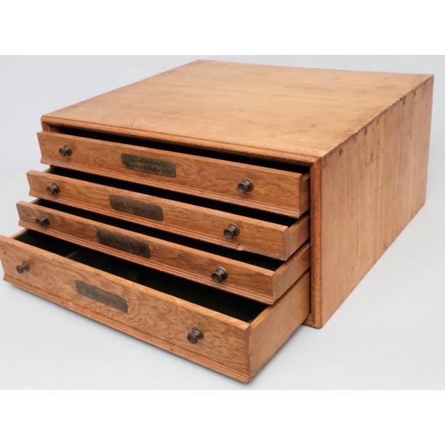 Antique German Oak Silver Flatware Chest For Sale - Image 4 of 11