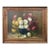 Antique European Floral Still Life With Chrysanthemums in a Cobalt Blue Vase | Signed Oil on Canvas Ca. 1890 For Sale