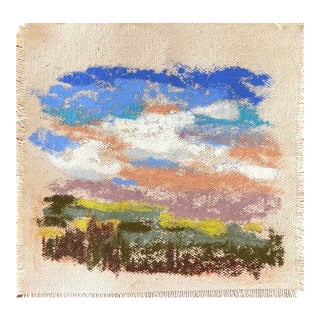 Small Abstract Landscape on Raw Canvas - by Brenna Giessen For Sale