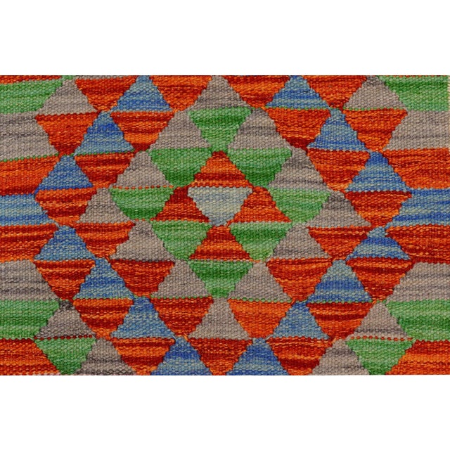 Textile Southwestern Turkish Kilim Gray Beige Hand-Woven Wool Rug For Sale - Image 7 of 9