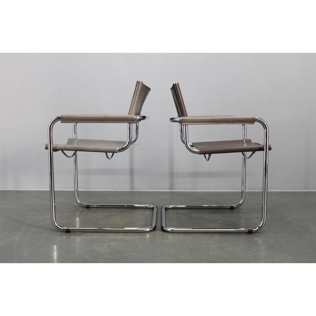 Bauhaus Cantilever Armchairs by Mart Stam, Italy, 1980s, Set of 4 For Sale - Image 9 of 18