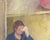 Abstract Oil on Board Painting of a Seated Woman For Sale - Image 3 of 7