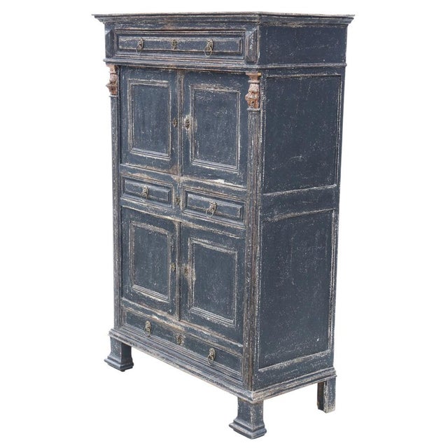 Antique Painted Kitchen Buffet For Sale - Image 9 of 13