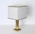 Table Lamp in Brass and White Silk Lampshade, Italy, 1970s For Sale - Image 6 of 14