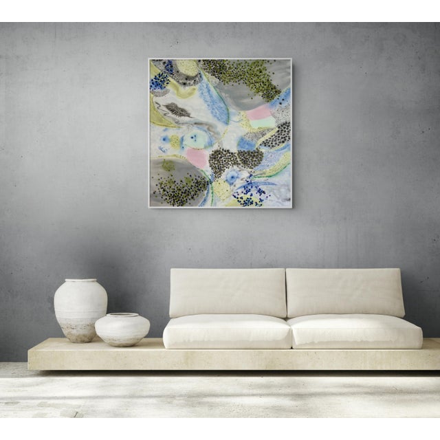 Abstract Contemporary Abstract Acrylic on Canvas "Skopelos 3: Upwelling" by Jessica Snow For Sale - Image 3 of 5