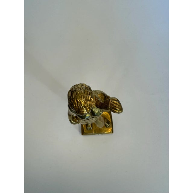 Metal Italian Renaissance Michelangelo "David" Solid Brass Statue For Sale - Image 7 of 8