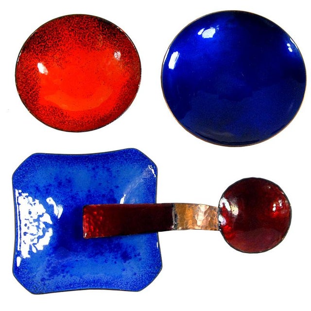 Italian Enameled Copper Bowls, 1960s, Set of 4 For Sale - Image 10 of 10