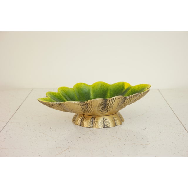 Green 1960s Vintage Mid-Century Modern Decorative Ceramic Dish For Sale - Image 8 of 8
