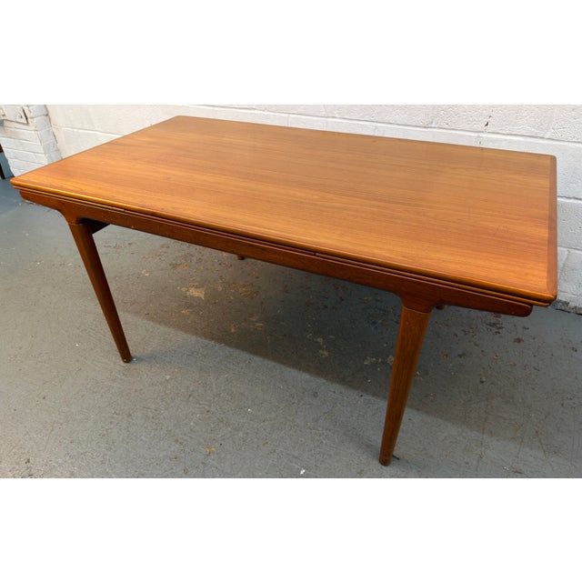 Mid-Century Danish Teak Draw-Leaf Dining Table For Sale - Image 9 of 17