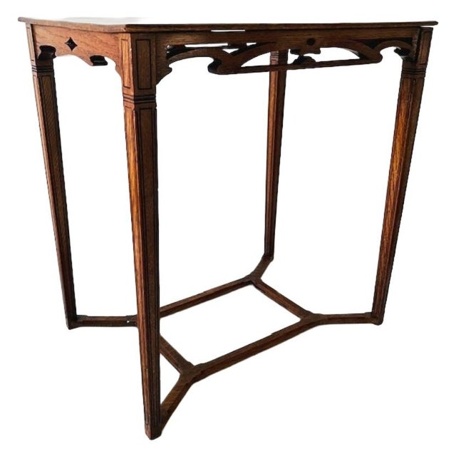 Antique Art Nouveau Curved Wood Side Table, 1890s For Sale - Image 10 of 13