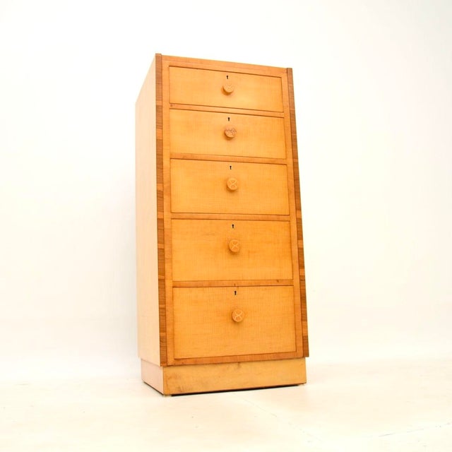 Art Deco Sycamore Chest of Drawers from Hille, 1920s For Sale - Image 11 of 11