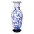Vintage Japanese Blue & White Floral Mounted Porcelain Wall Pocket Vase With Birds & Flowers For Sale