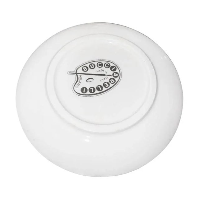 Bucciarelli Mid Century Modern Italian Porcelain Bucciarelli Milano Coasters- Set of 6 For Sale - Image 4 of 5