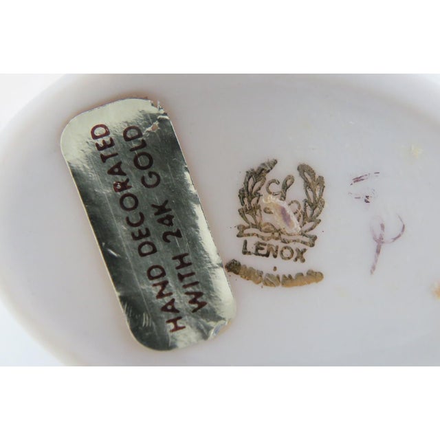 Ivory Lenox China Decorative Porcelain Cornucopia Made in Usa With 24k Gold Trim 4928b For Sale - Image 8 of 12