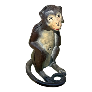 1970s Cast Iron Painted Monkey Bank