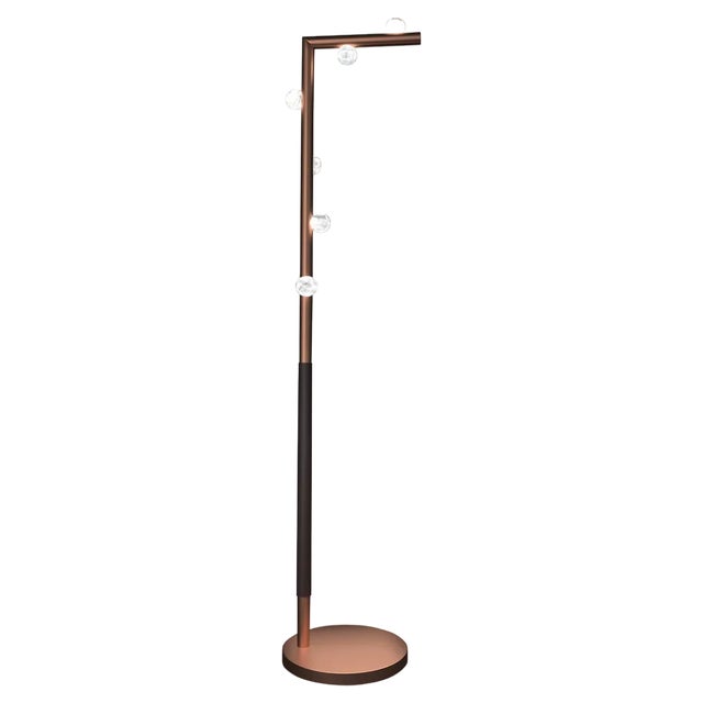 Demetra Floor Lamp in Copper by Alabastro Italiano For Sale
