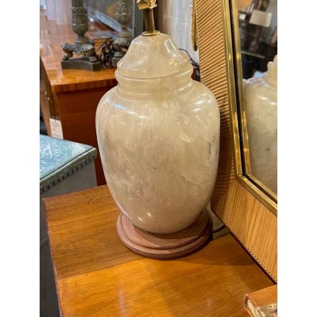 Early 21st Century Vintage Rock Crystal Lamp From Brazil For Sale - Image 5 of 5