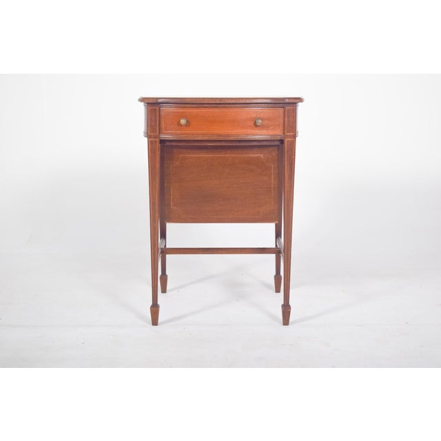 Wood Antique English Sewing Table, 1890s For Sale - Image 7 of 13