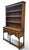 Brown Late 20th Century Baker Furniture Georgian-Style Carved Oak Welsh Dresser With Open Plate Rack [2-Part], Brass Bail Hardware and Turned Supports For Sale - Image 8 of 15