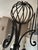 Gray Wrought Iron Coat & Hat Rack Distinctive Spiral Globe Top Tripod Base Brutalist For Sale - Image 8 of 12