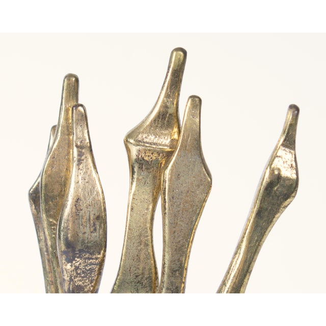 Late 20th Century Cast Brass Figurative Sculpture by Aharon Bezalel For Sale - Image 5 of 8