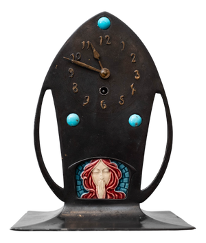 Antique Art Nouveau Mantel Clock by Carl Werner, 1890s