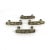 Mid-Century Modern Set of Four Atomic Mid-Century Danish Modern Style Brass Drawer Pulls Rectangular Dresser Handles For Sale - Image 3 of 10