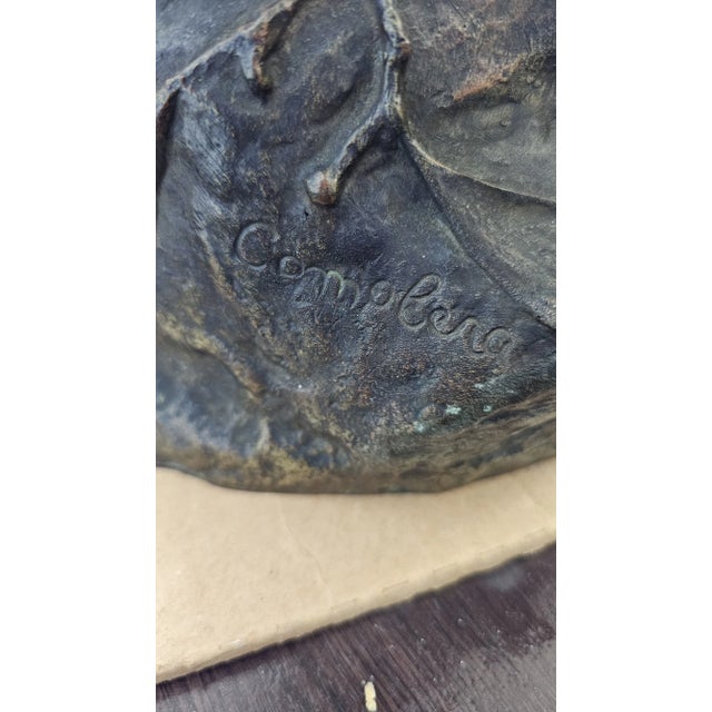 Antique French Bronze Rooster Signed For Sale - Image 9 of 12