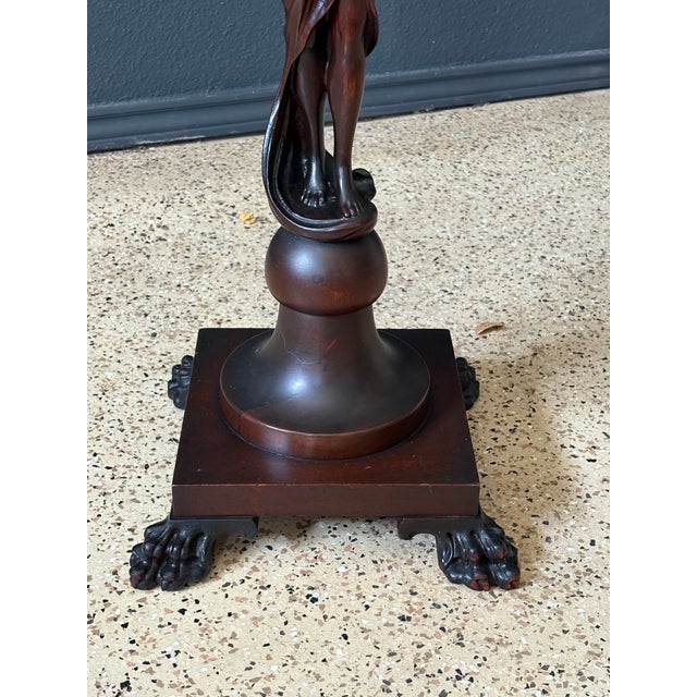 Wood Art Nouveau Pedestal by E.Kopriwa Co. Architectural Modelers and Wood Carvers. For Sale - Image 7 of 18