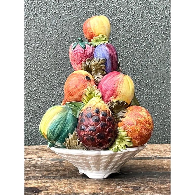 Ceramic Vintage Italian Ceramic Fruit Topiary For Sale - Image 7 of 12