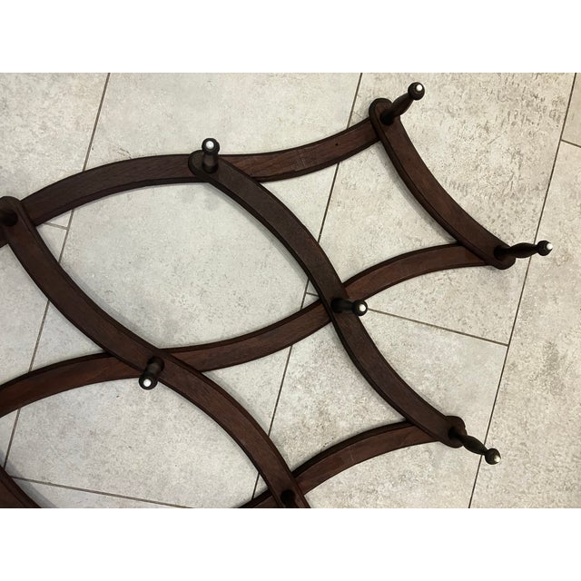American American Walnut Wall Hat Rack For Sale - Image 3 of 5
