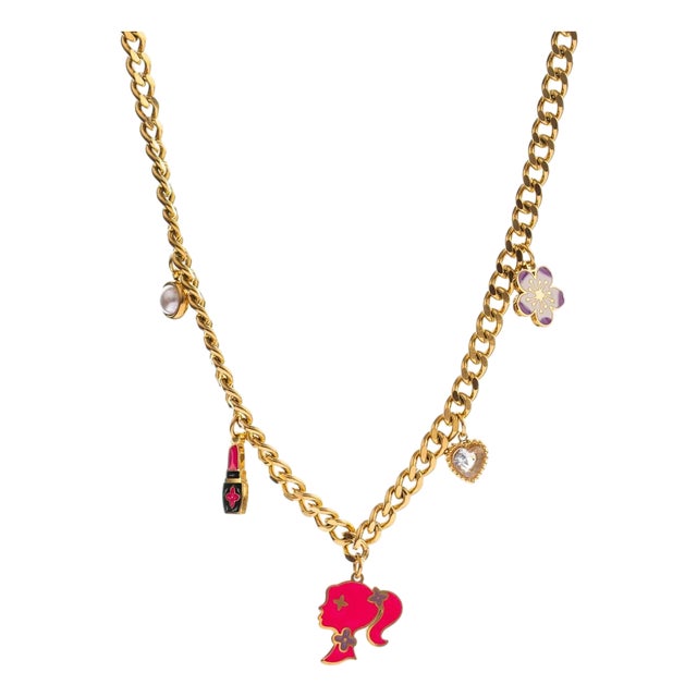 Glamour Girl Charm Necklace For Sale