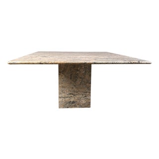 Vintage Square Granite Dining Table, 1970s For Sale