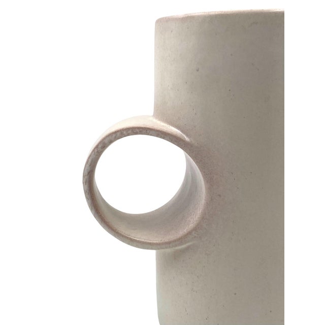 1980s Modern Italian White Ceramic Vase, 1980s For Sale - Image 5 of 18