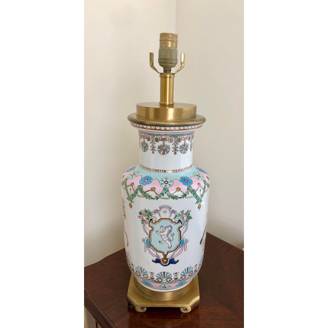1970s Pastel-Painted + Colorful Characters Ceramic Lamp For Sale - Image 12 of 12