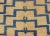 Vintage Mid-Century Modern Tulu Turkish Rug With Tribal Pattern in Blue and Soft Gold For Sale - Image 4 of 12