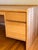 Mid-Century Modern Mid-Century Modern Solid Wood Pedestal Executive Desk, Five Drawers, Raised Edge For Sale - Image 3 of 18