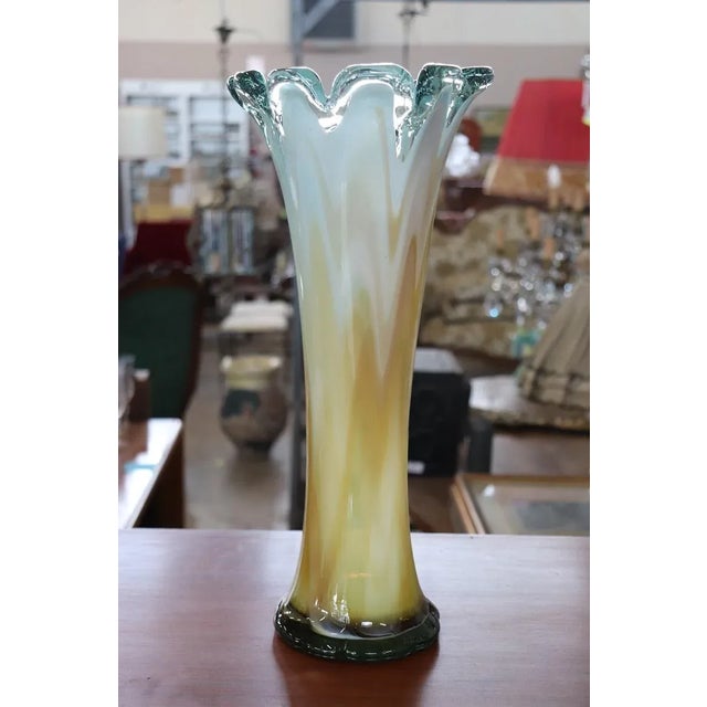Vintage Italian Tall Vase in Murano Art Glass, 1960s For Sale - Image 3 of 10