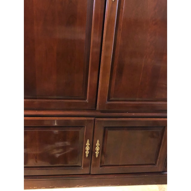 1990s Ethan Allen Georgian Court Cherry Tv Entertainment Cabinet For Sale - Image 11 of 11