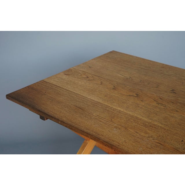 1940s Rustic Farmhouse Dining Table in Cherry and Oak, 1940s For Sale - Image 5 of 17